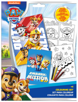 Zestaw do kolorowania z kredkami Paw Patrol PW20004