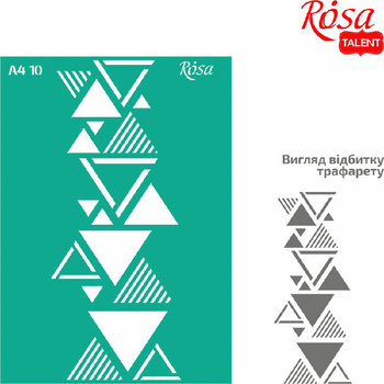 Szablon samoprzylepny wielokrotnego użytku trójkąty 21x29.7cm