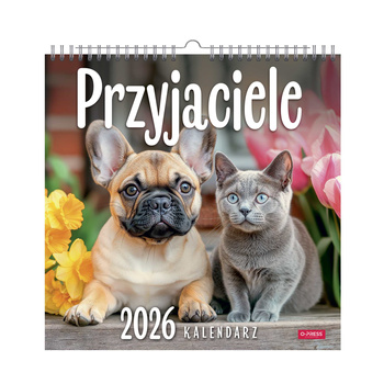 Kalendarz 2026  Przyjaciele kwadrat ścienny