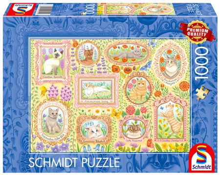 Puzzle 1000 PQ Portrety Kociej Socjety 113383