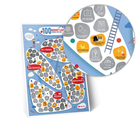 Plakat zdrapka 100 bucketlist junior edition