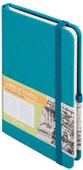 Notes romantyzm A6 kratka turkusowy