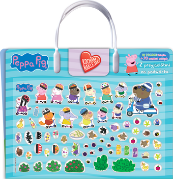 Z przyjaciółmi na podwórku. Świnka Peppa. Kocham naklejać