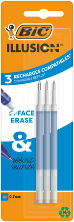 Wkład BIC Illusion Gel niebieski blister 3szt.