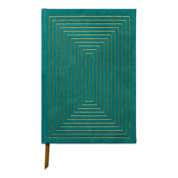 Notatnik z wegańskiego zamszu Green Linear Boxes