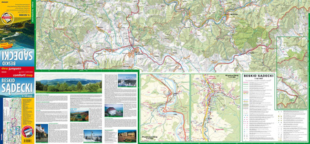 Beskid Sądecki mapa turystyczna 1:50 000 laminat 2024