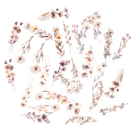 Naklejki Pet Kwiaty Beige Mist 30 szt.