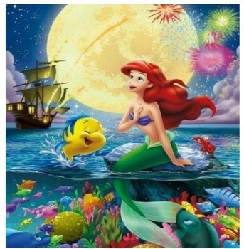 Diamentowa Mozaika Syrenka w morzu NO-1008521