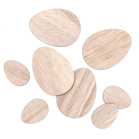 Jajka drewniane - naturalne 4cm, 7cm 8szt.