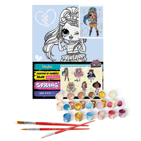 Malowanie po numerach IDEYKA 30x40cm L.O.L. Surprise! Tweens Emma