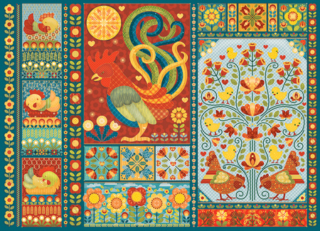 Puzzle 1000 Skandynawski patchwork 112191