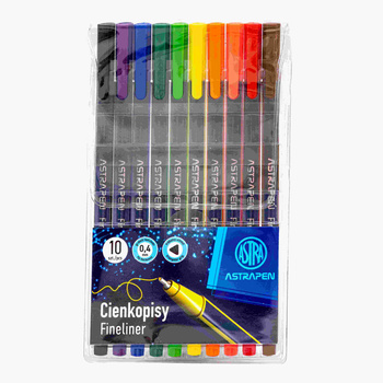 Cienkopisy trójkątne Astrapen 0,4 mm 10 kolorów