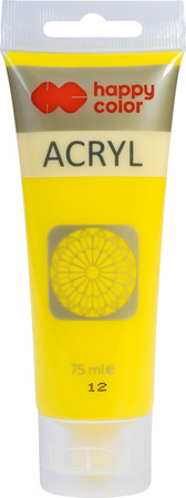 Farba akrylowa 75ml cytrynowy Happy Color