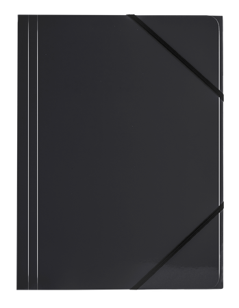 Paczka Teczka A4 kartonowa z gumką  czarna  6 sztuk