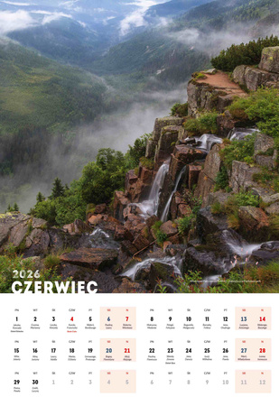 Kalendarz 2026 Karkonosze wieloplanszowy