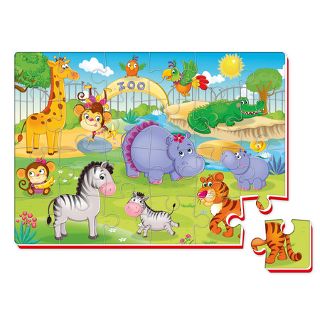 Puzzle A4 piankowe Śmieszne obrazki ZOO RK6020-06