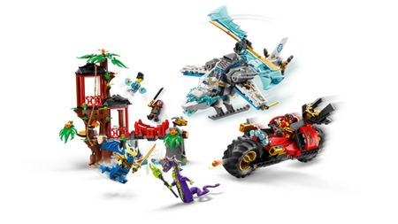 Lego Ninjago bitwa Ninja domek na drzewie z pojazdami 71857