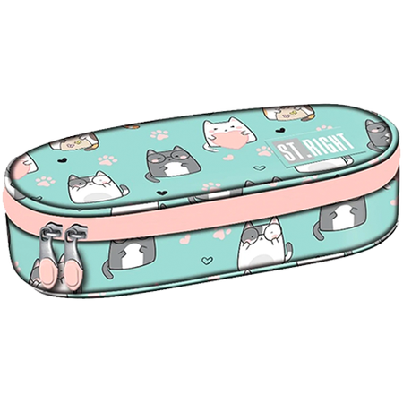 Piórnik saszetka usztywniona z wewnętrzną klapką Charming Cats