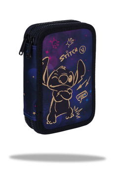 Piórnik 2-komorowy z wyposażeniem Disney Gold Stitch Jumper 2