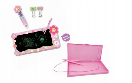 Tablet znikopis LCD Kwiatek z akcesoriami