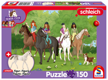 Puzzle 150 Schleich Klub Jeździecki + figurka 112299