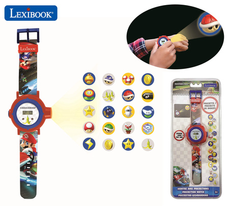 Zegarek projektor Mario Kart z 20 obrazami do wyświetlenia DMW050NI