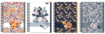 Kołozeszyt B5 96k.kratka Flower 1szt.mix
