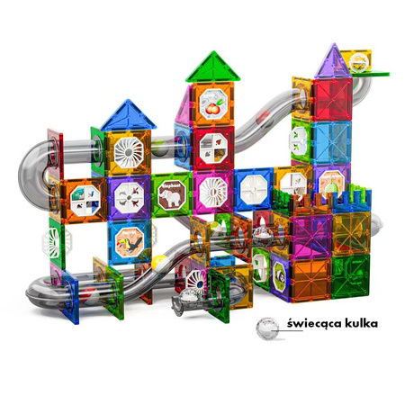 Klocki magnetyczne 168 elementów