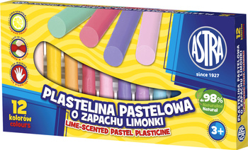 Plastelina pastelowa o zapachu limonki Astra 12 kolorów