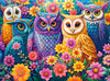 Puzzle 3000 Flower Owl Meeting C-300723-2