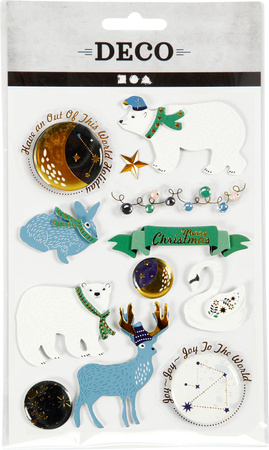 Naklejki 3D Polar 11szt. 1 arkusz edycja limitowana