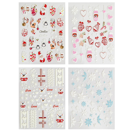 Naklejki na paznokcie Christmas Vibe 215 szt.