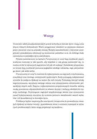 Porozmawiaj ze mną! Karty pracy dla uczniów szkoły ponadpodstawowej do zajęć rewalidacyjnych