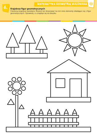 Geometria sensoryczna Kreatywne karty pracy rozwijające zdolności matematyczne dzieci w wieku przedszkolnym i wczesnoszkolnym