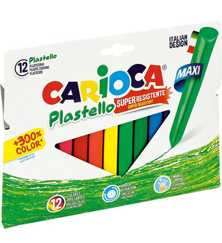 Kredki świecowe Jumbo plastello  Carioca12 kolorów 42671