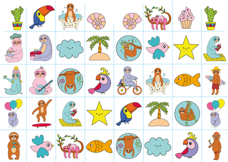 Słodkie leniwce. Koloruj i rysuj