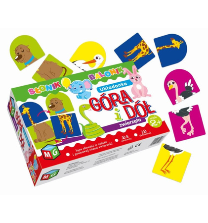 Układanka Góra i dół zwierzęta Słonik Balonik