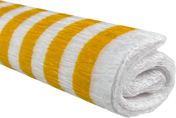 Paczka Bibuła marszczona 50x200 paski żółte na białym 10 rolek