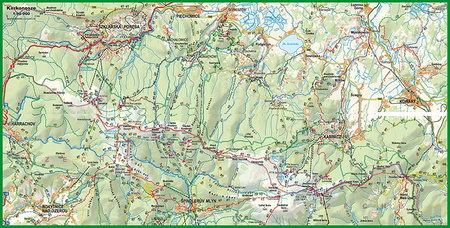Karkonosze mapa turystyczna laminat mini 2022