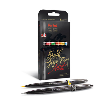 Precyzyjny pędzelek do kaligrafii  SESF30 6 kolorów