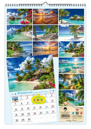 Kalendarz 2026 ścienny Wakacyjne krajobrazy A3 VD14