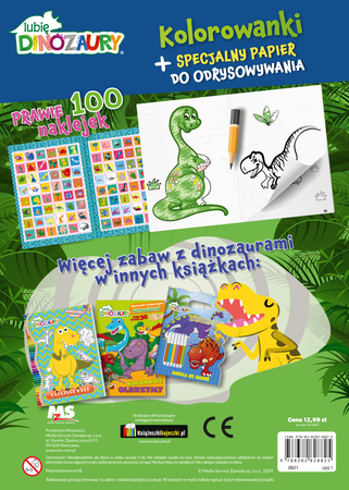 Przygody dinozaurów. Lubię Dinozaury. Odrysuj koloruj