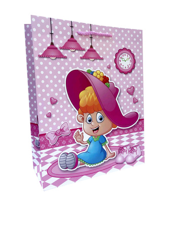 Torebki prezentowe dziewczynka JP559C 12 sztuk