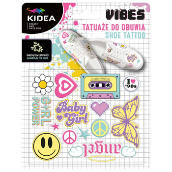 Tatuaże do obuwia świecące w ciemności good vibes Kidea