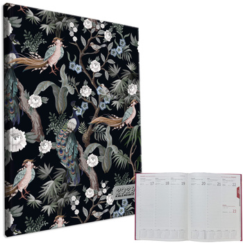 Kalendarz 2026 A4 tygodniowy Botanique Pawie