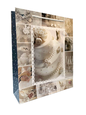 Torebki prezentowe Ślub JP 003B 12 sztuk