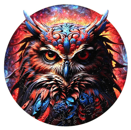 Puzzle 200 drewniane kolorowe Sowa 2