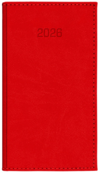 Kalendarz 2026 Vivella A6 tygodniowy czerwony