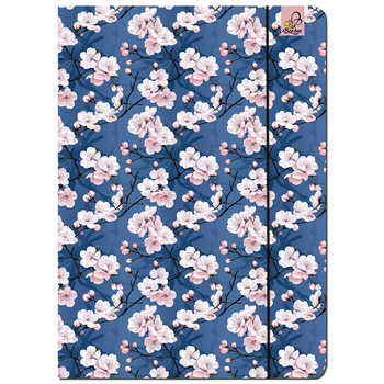 Paczka Teczka A4 z gumką Kwiat wiśni  5 sztuk