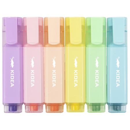 Zakreślacze Kidea pastelowe 6 kolorów